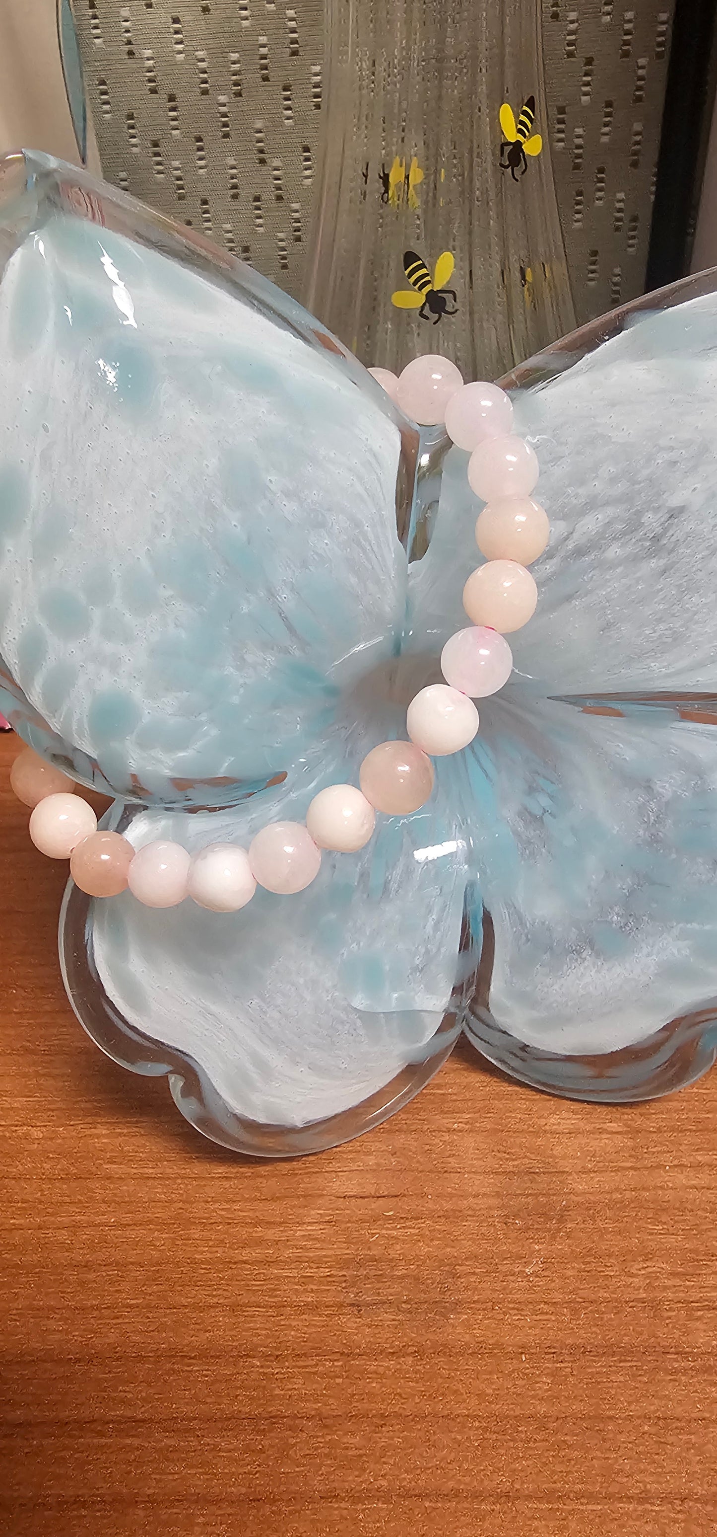 Morganite 8mm bracelet
