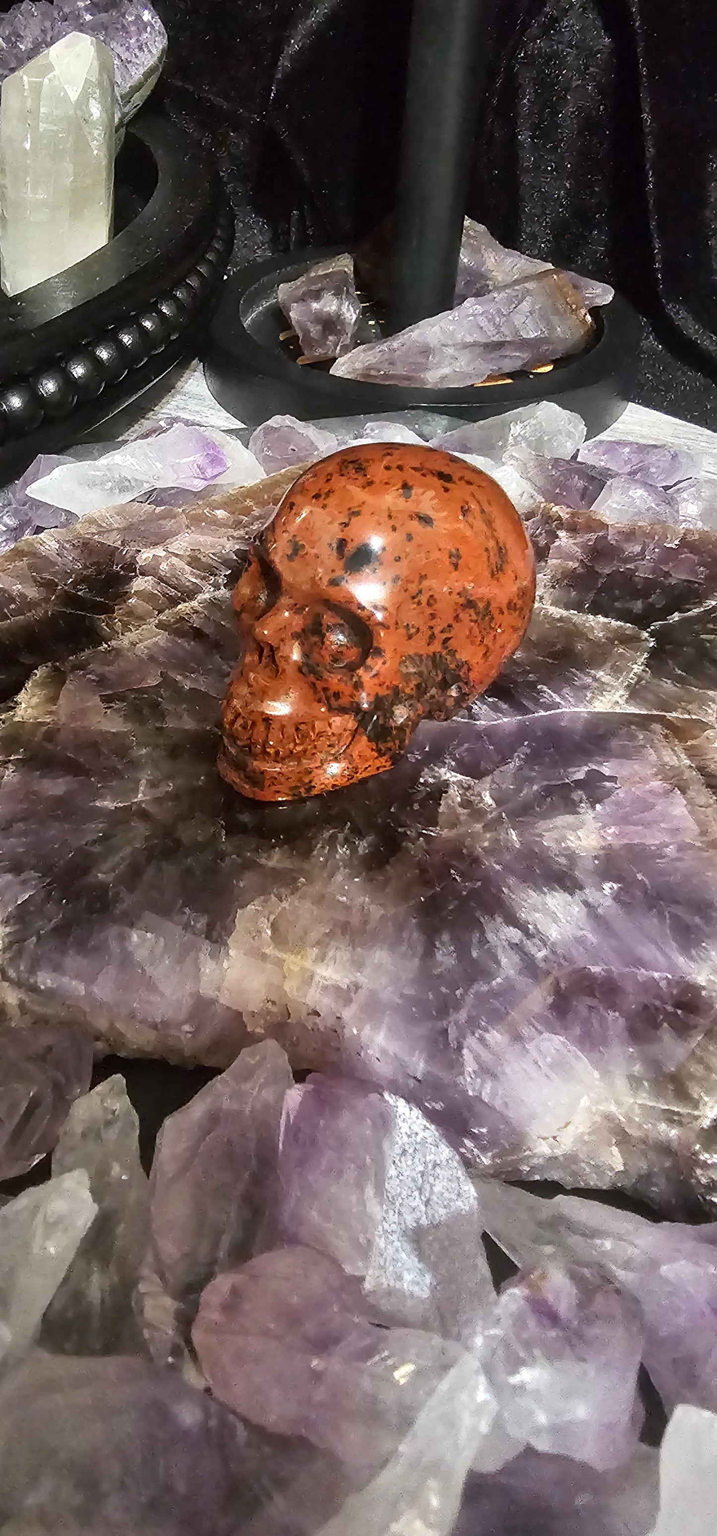 Mahogany Obsidian 2" Skullis, Hand Carved Crystal Skull, Realistic, Crystal Healing