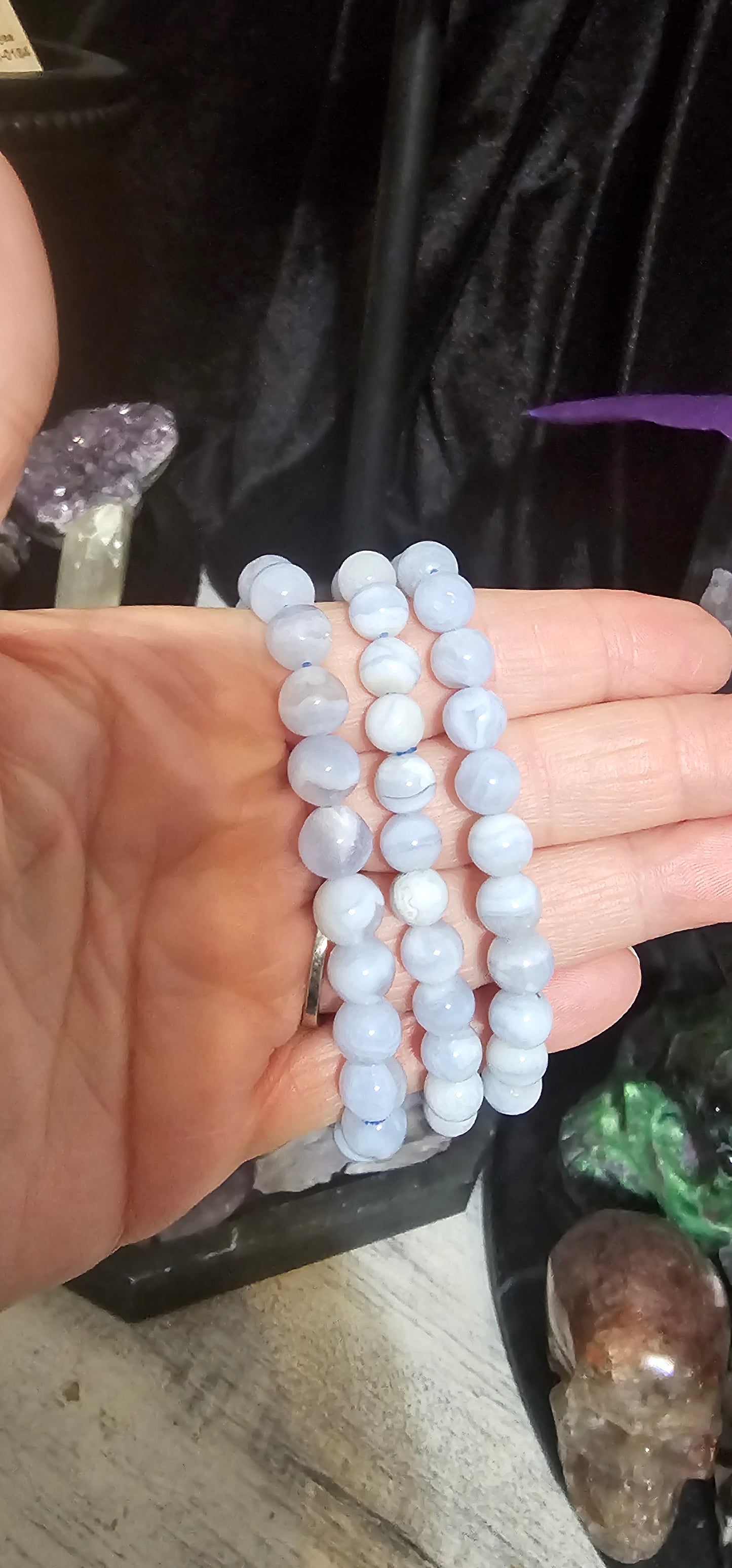 Blue Lace Agate bracelet-8mm