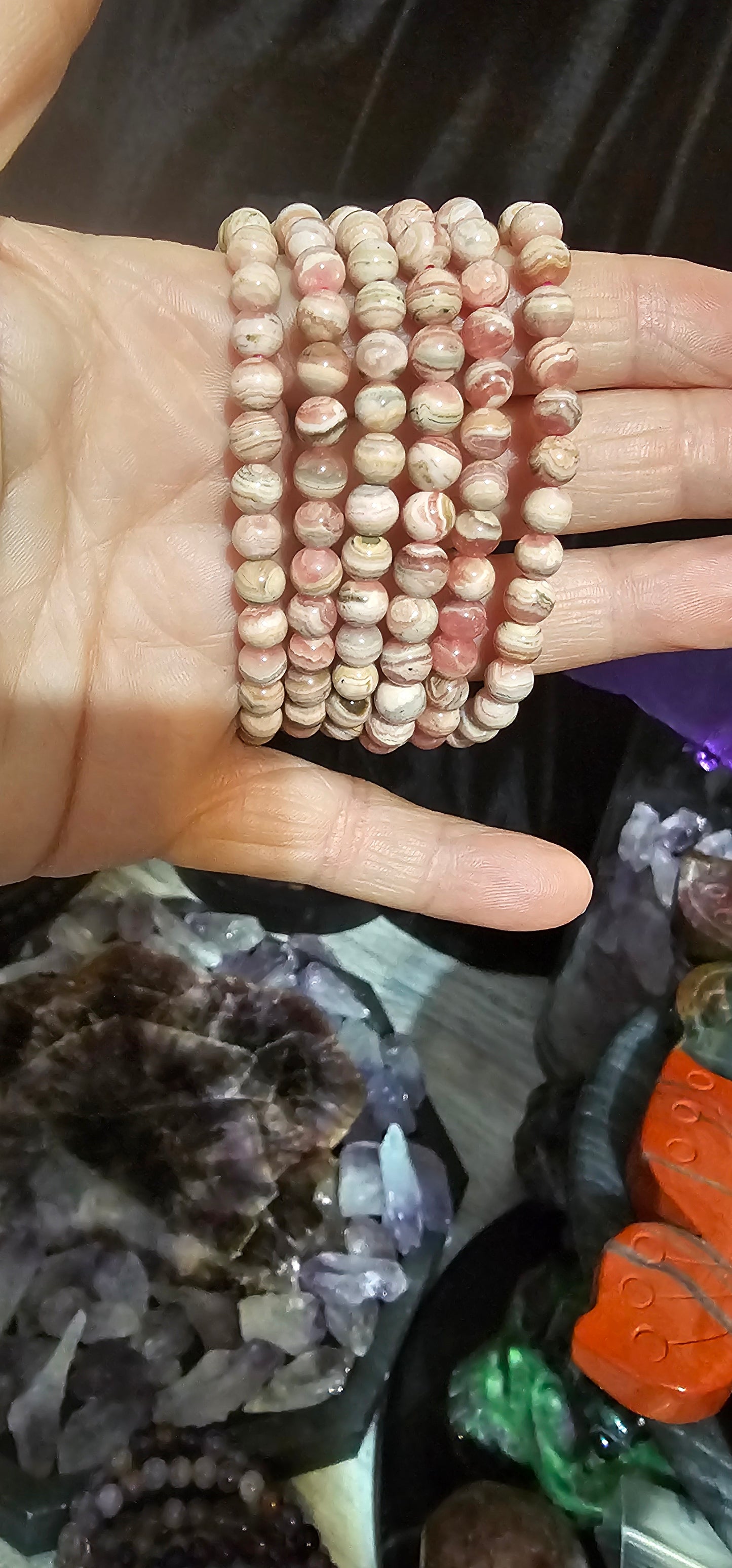 Rhodochrosite bracelet-6mm