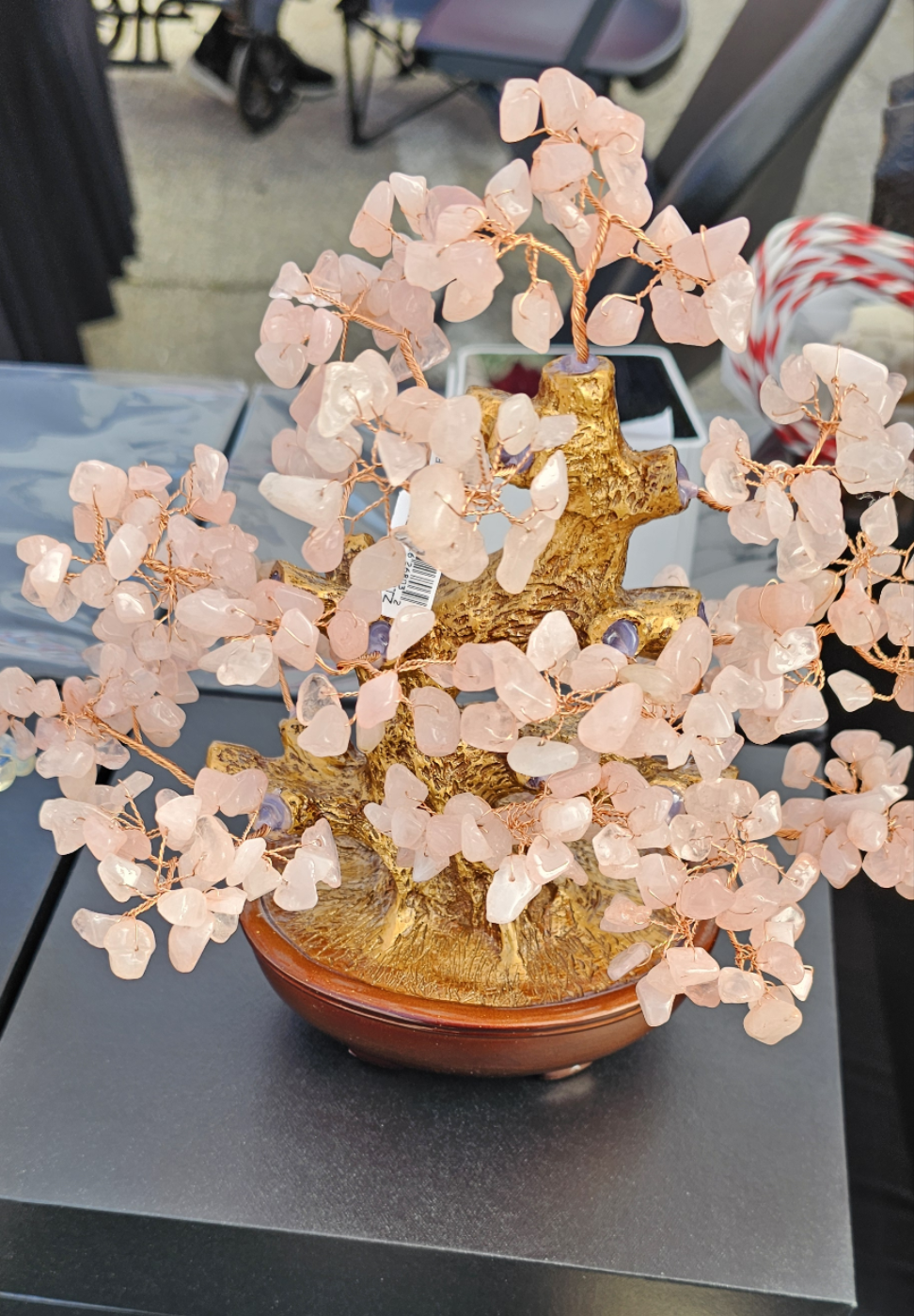 Rose Quartz Tree of Life with 360 Natural Gemstones