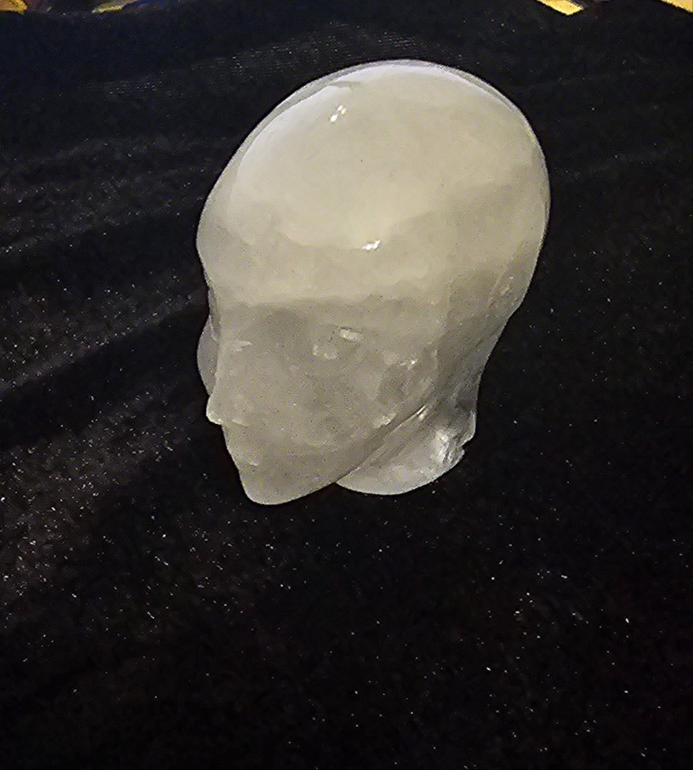 Quartz 2" Skullis Hand Carved Crystal Fairy Elf Alien, Realistic, Crystal Healing