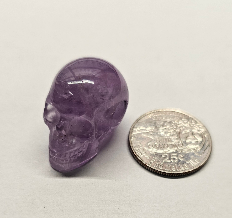 Amethyst skull pendant