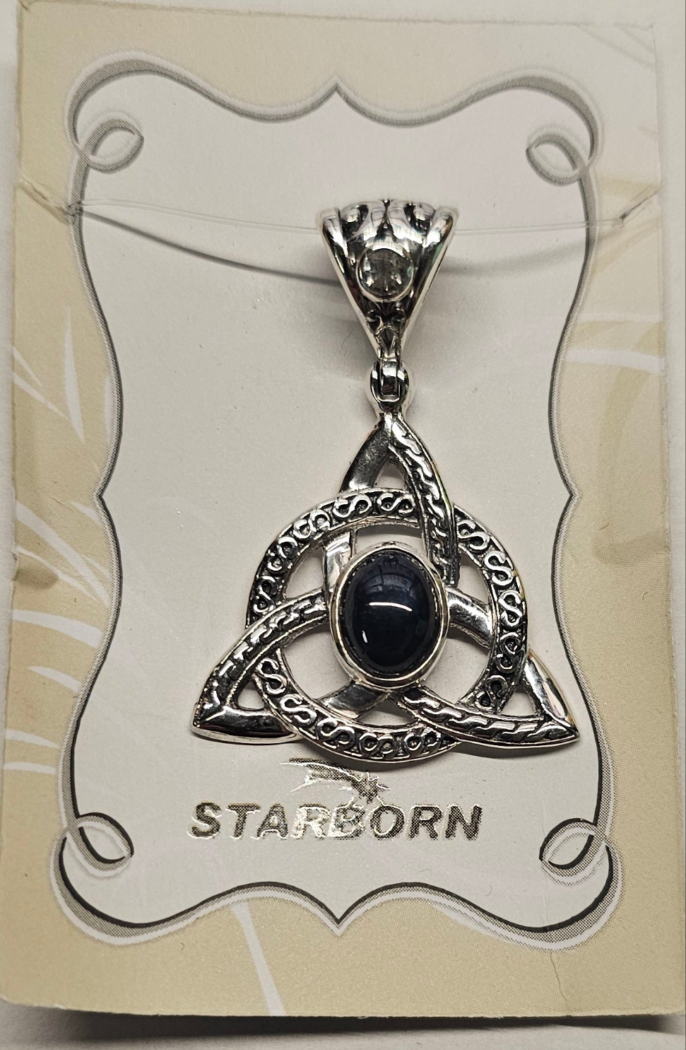 Star Sapphire Triquetra pendant