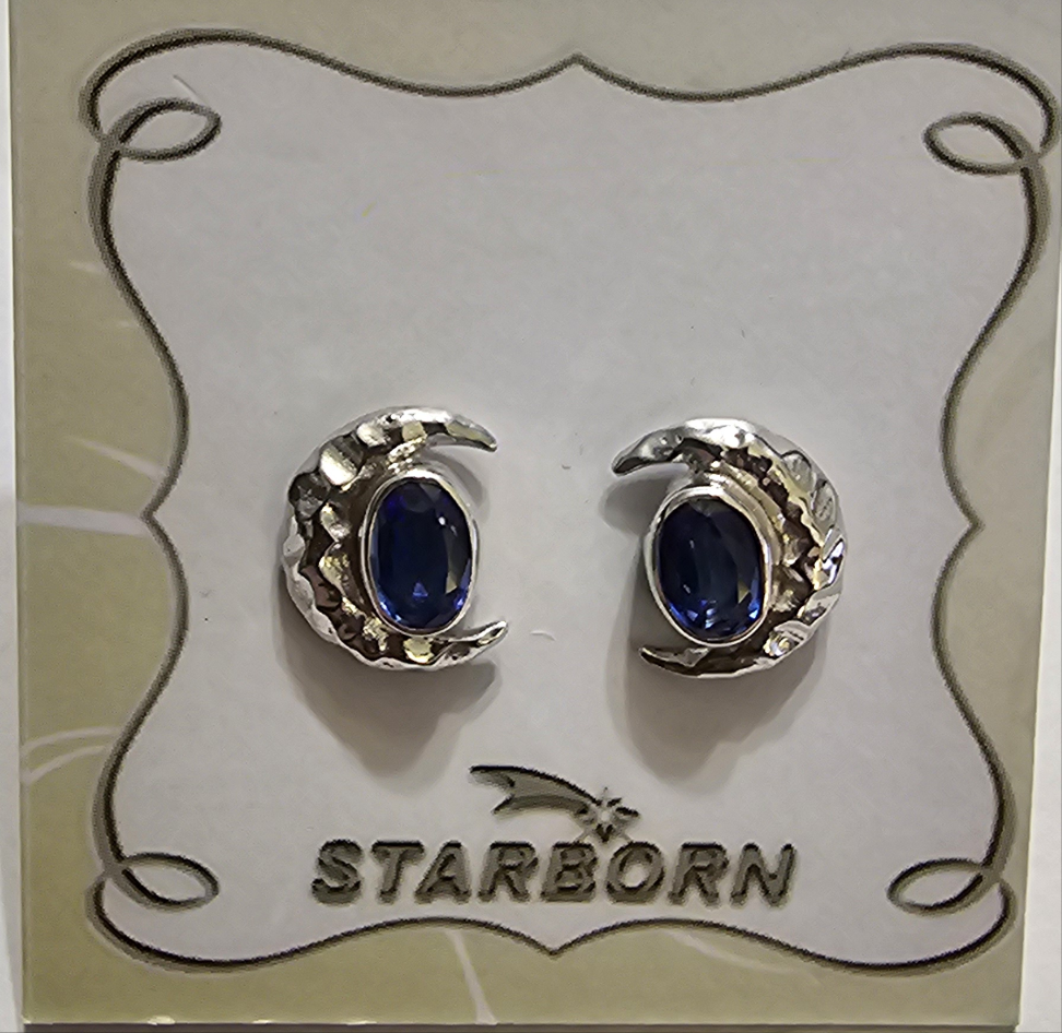 Kyanite Oval Faceted Post Style Earrings