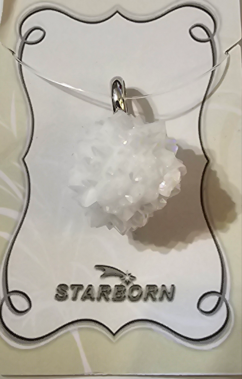 Spirit Quartz Drusy Pendant in Sterling Silver - Medium