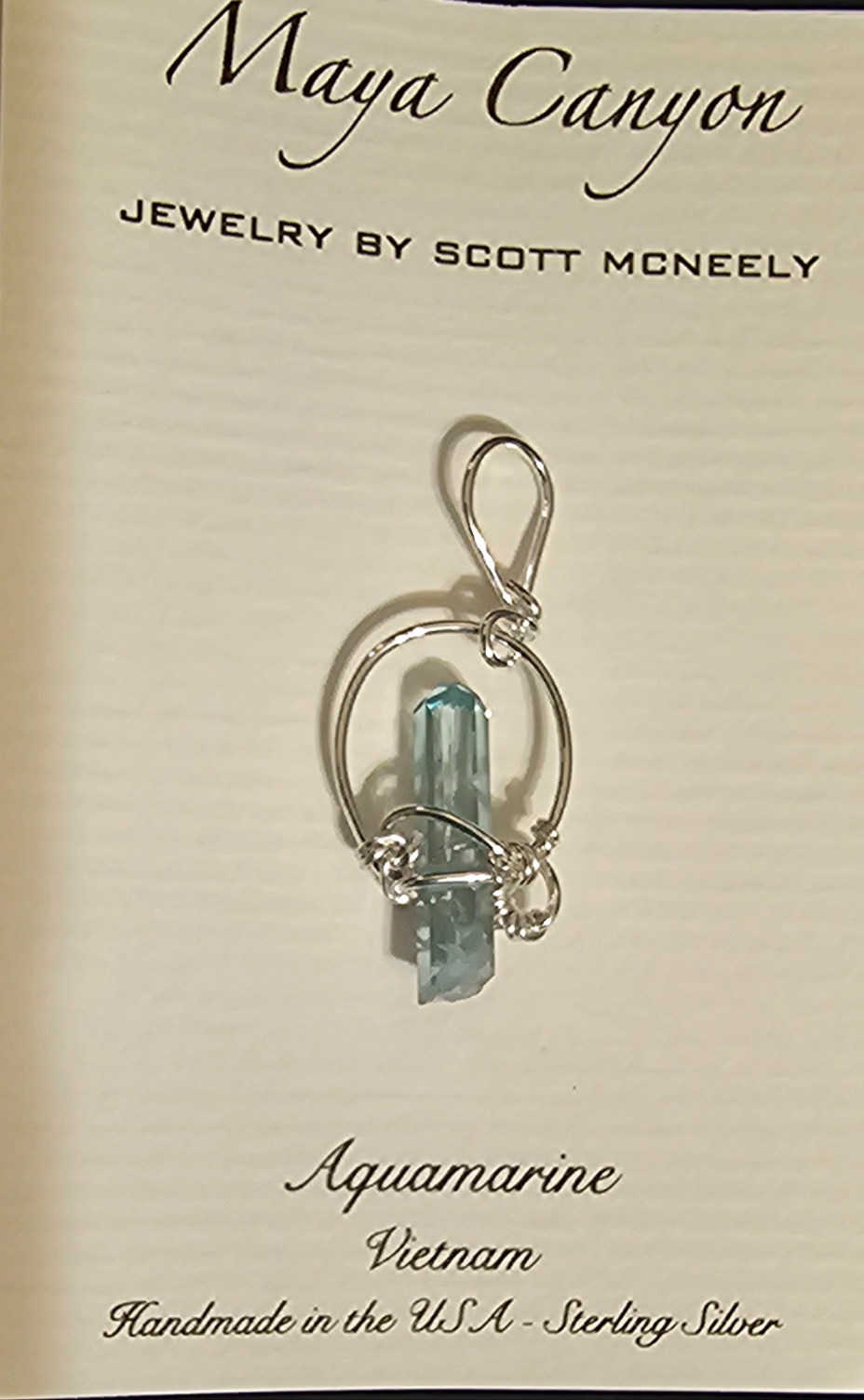 Aquamarine pendant