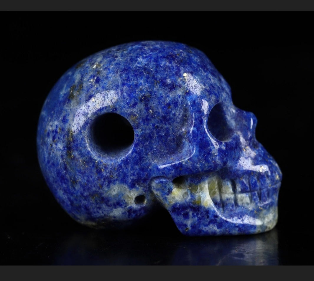 Lapis Lazuli skull pendant 1.1"