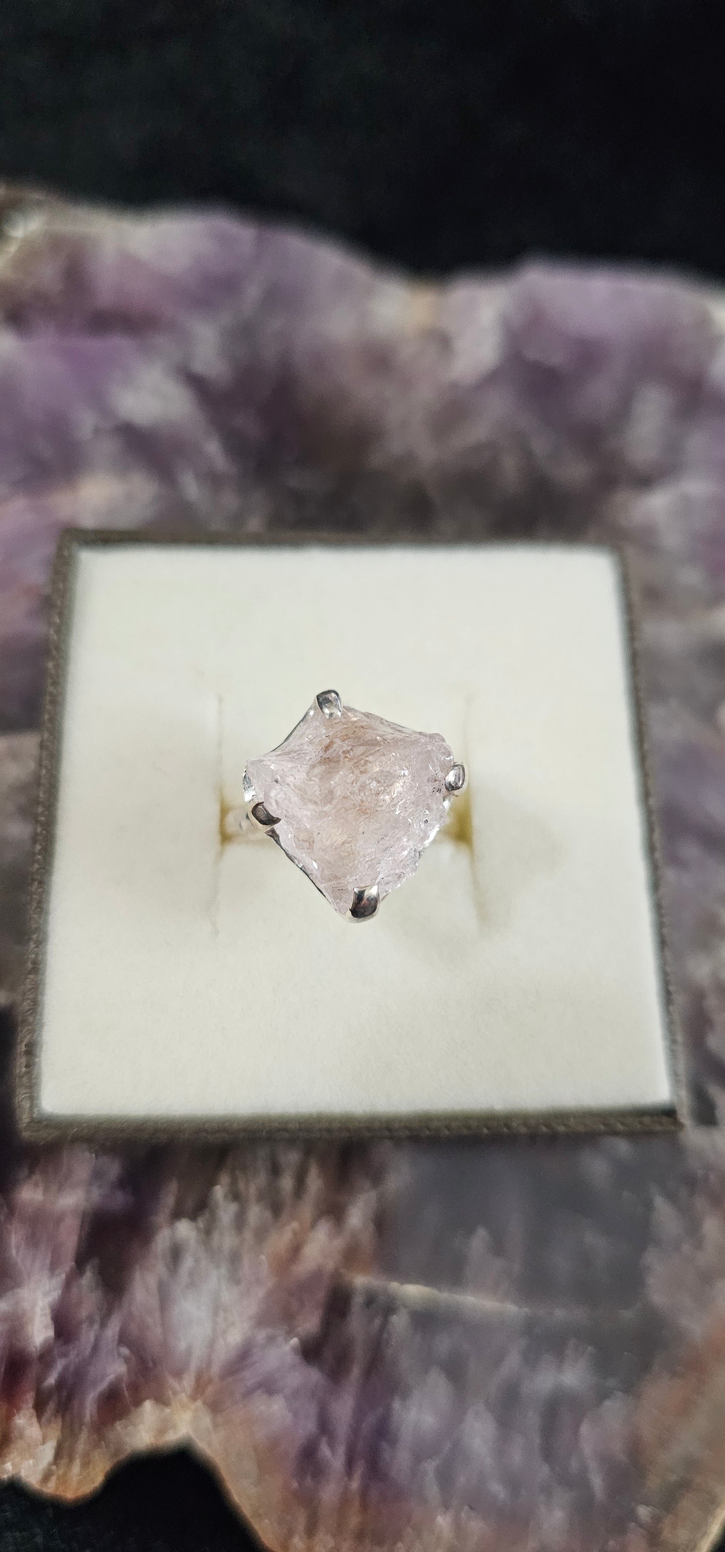 Rose Quartz ring size 6