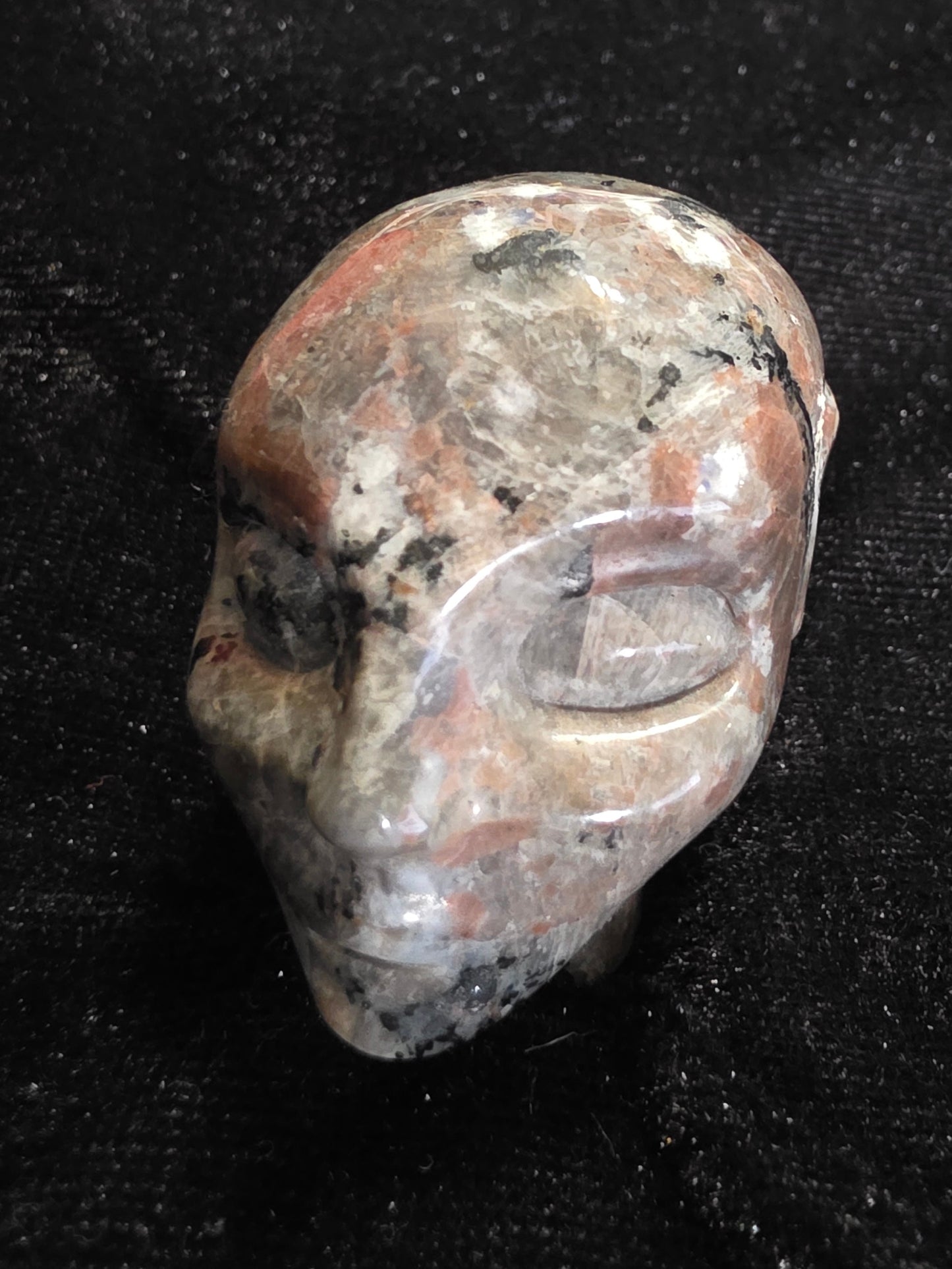 Yooperlite 2" Skullis Hand Carved Crystal Fairy Elf Alien, Realistic, Crystal Healing