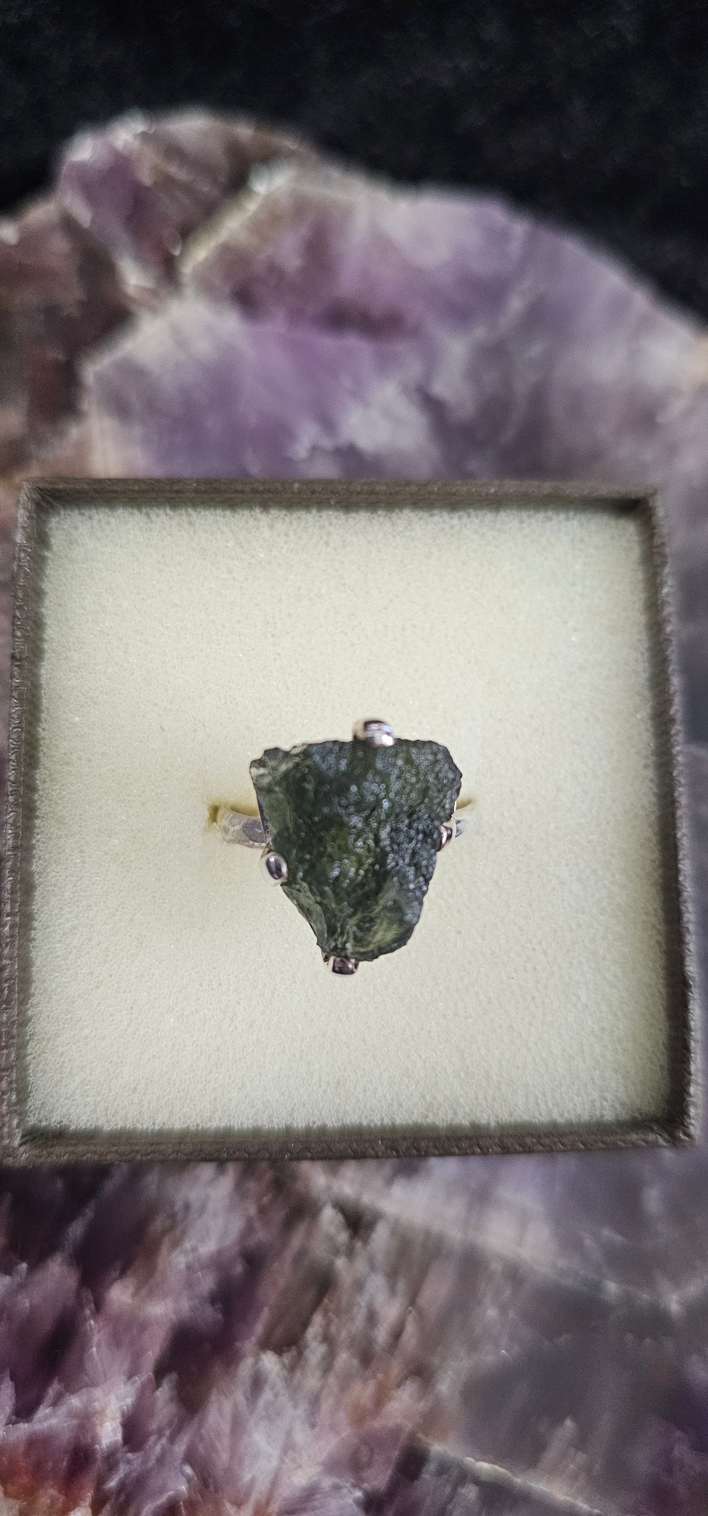 Moldavite Ring size 8