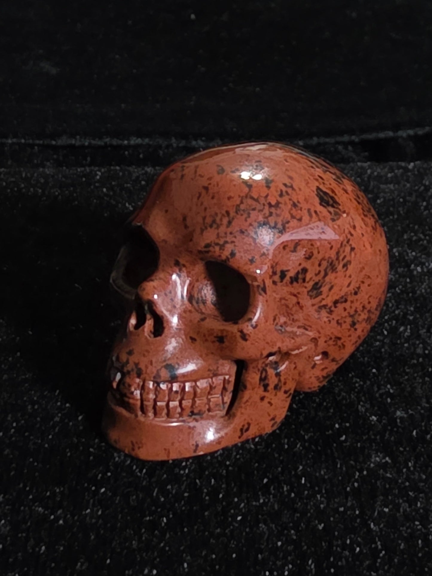 Mahogany Obsidian 2" Skullis, Hand Carved Crystal Skull, Realistic, Crystal Healing