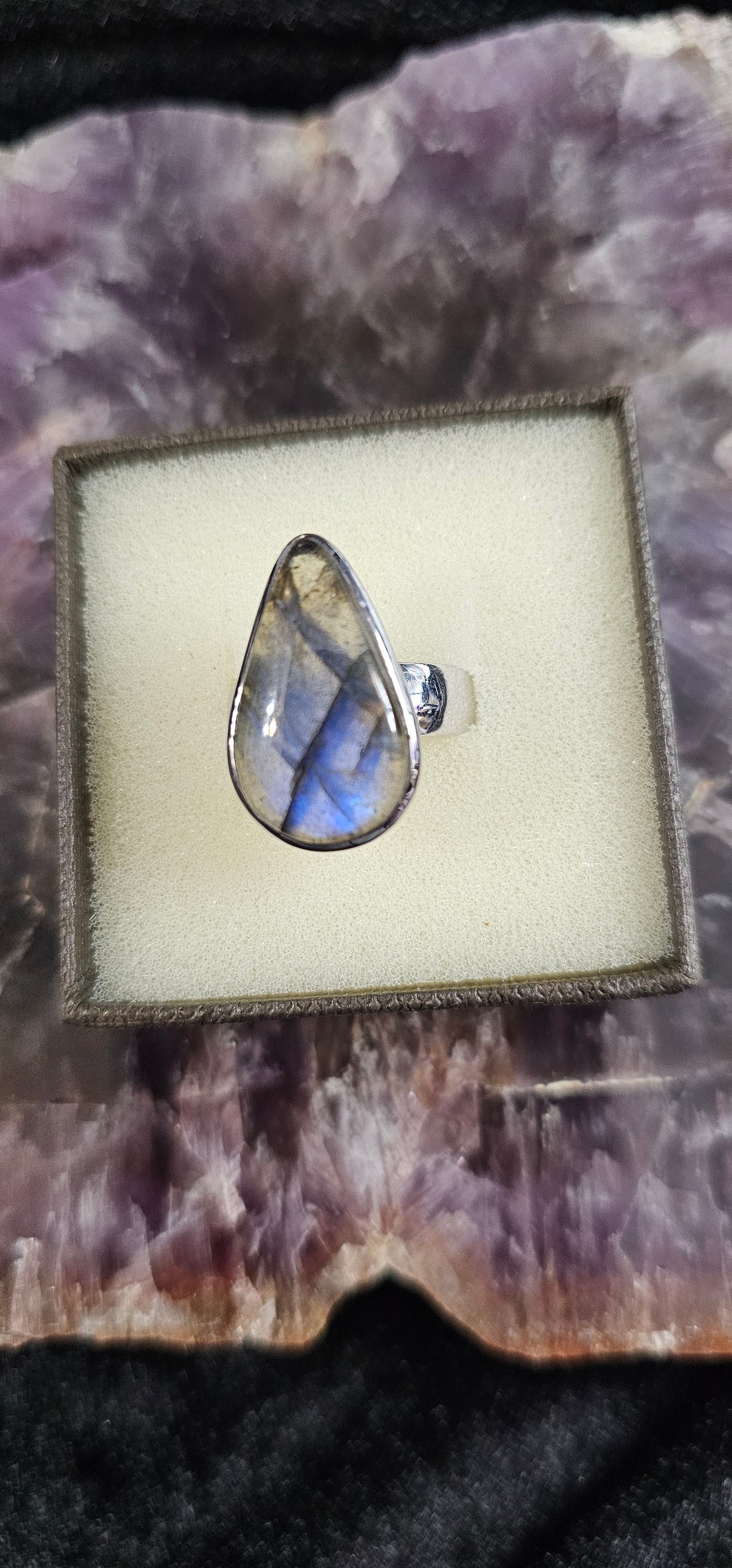 Labradorite ring size 7