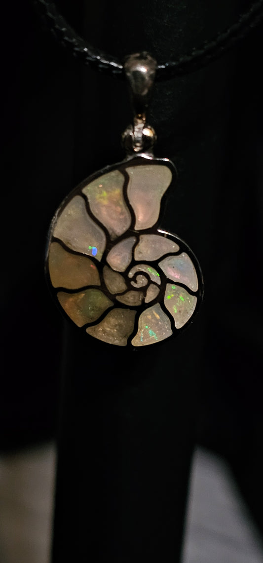Opal Pendant with Sterling Silver