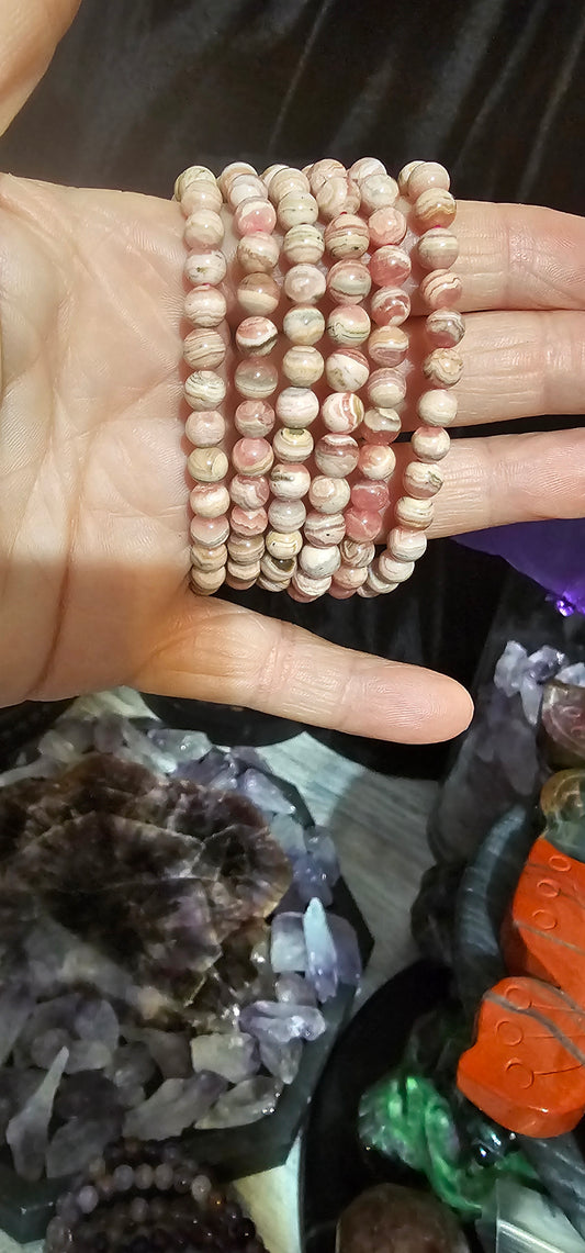 Rhodochrosite bracelet-6mm