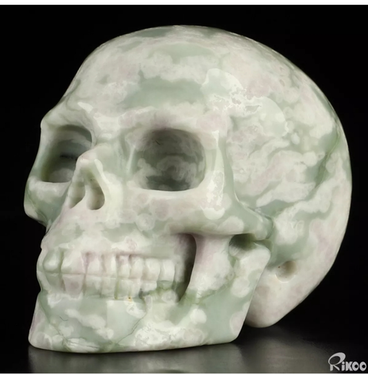 Peace Jasper 2" Skullis, Hand Carved Crystal Skull, Realistic, Crystal Healing