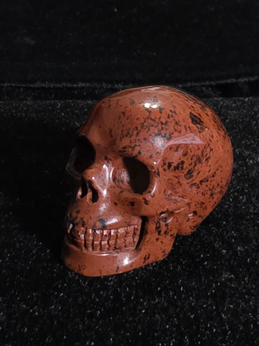 Mahogany Obsidian 2" Skullis, Hand Carved Crystal Skull, Realistic, Crystal Healing