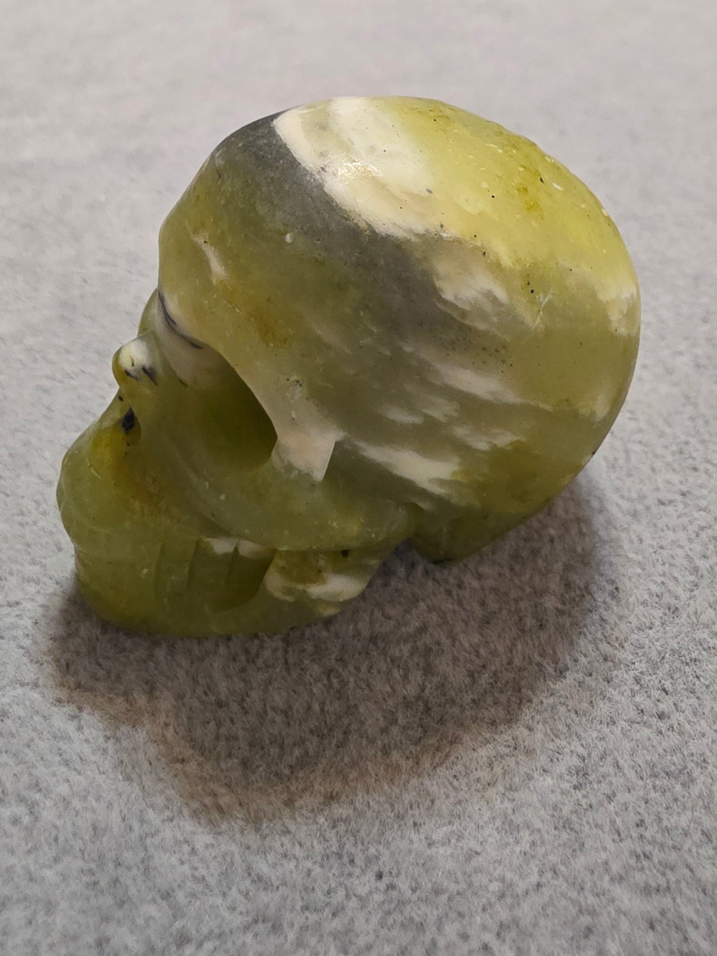2.0" Serpentine, Hand Carved Crystal Skull, Realistic, Crystal Healing
