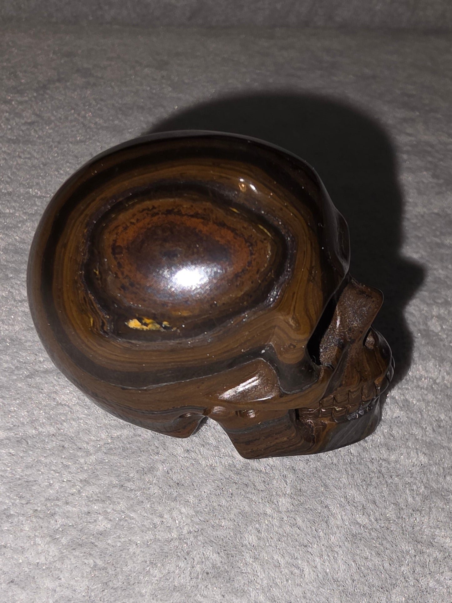 Tiger Iron 2"hand carved skull